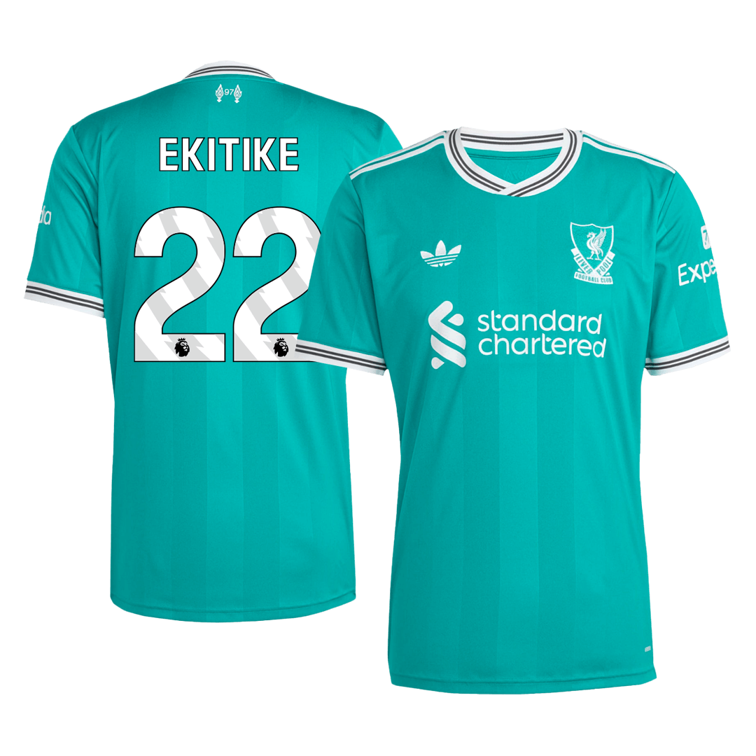 EKITIKE #22 Liverpool Mens Third Away Soccer Jersey 2025/26 Green