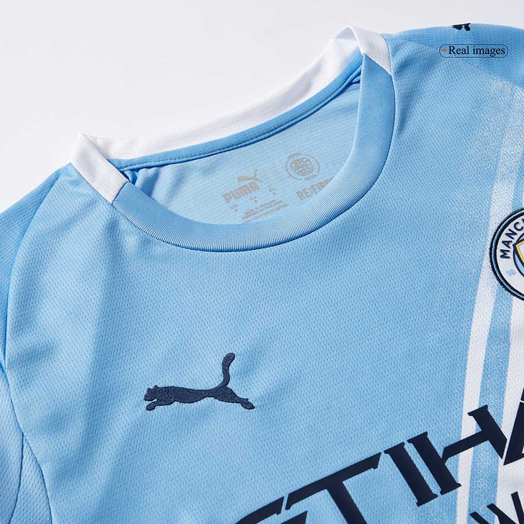 Manchester City Mens Home Long Sleeve Soccer Jersey 2025/26 Blue