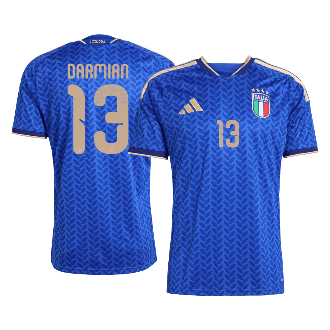 DARMIAN #13 Italy Mens Home Soccer Jersey World Cup 2026 Blue [PREMIUM]