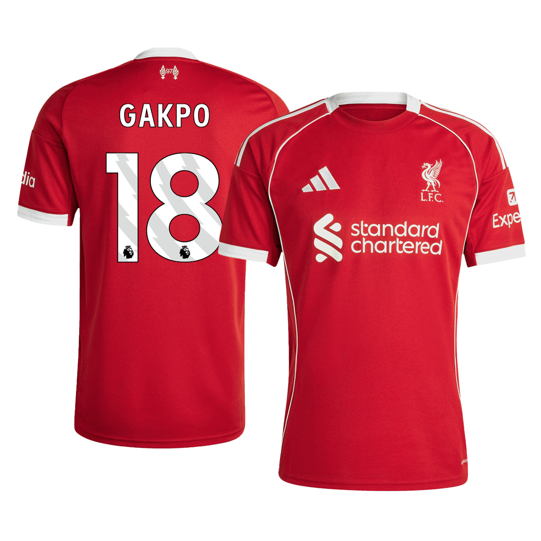GAKPO #18 Liverpool Mens Home Soccer Jersey 2025/26 Red