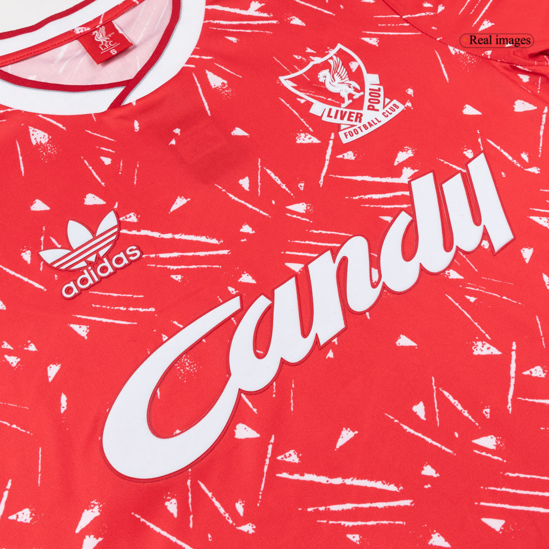 Retro Liverpool Mens Home Soccer Jersey 1989/91 Red