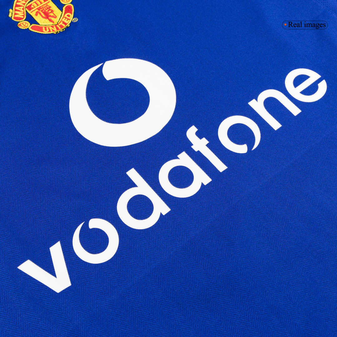 Retro Manchester United Mens Away Soccer Jersey 2005/06 Blue