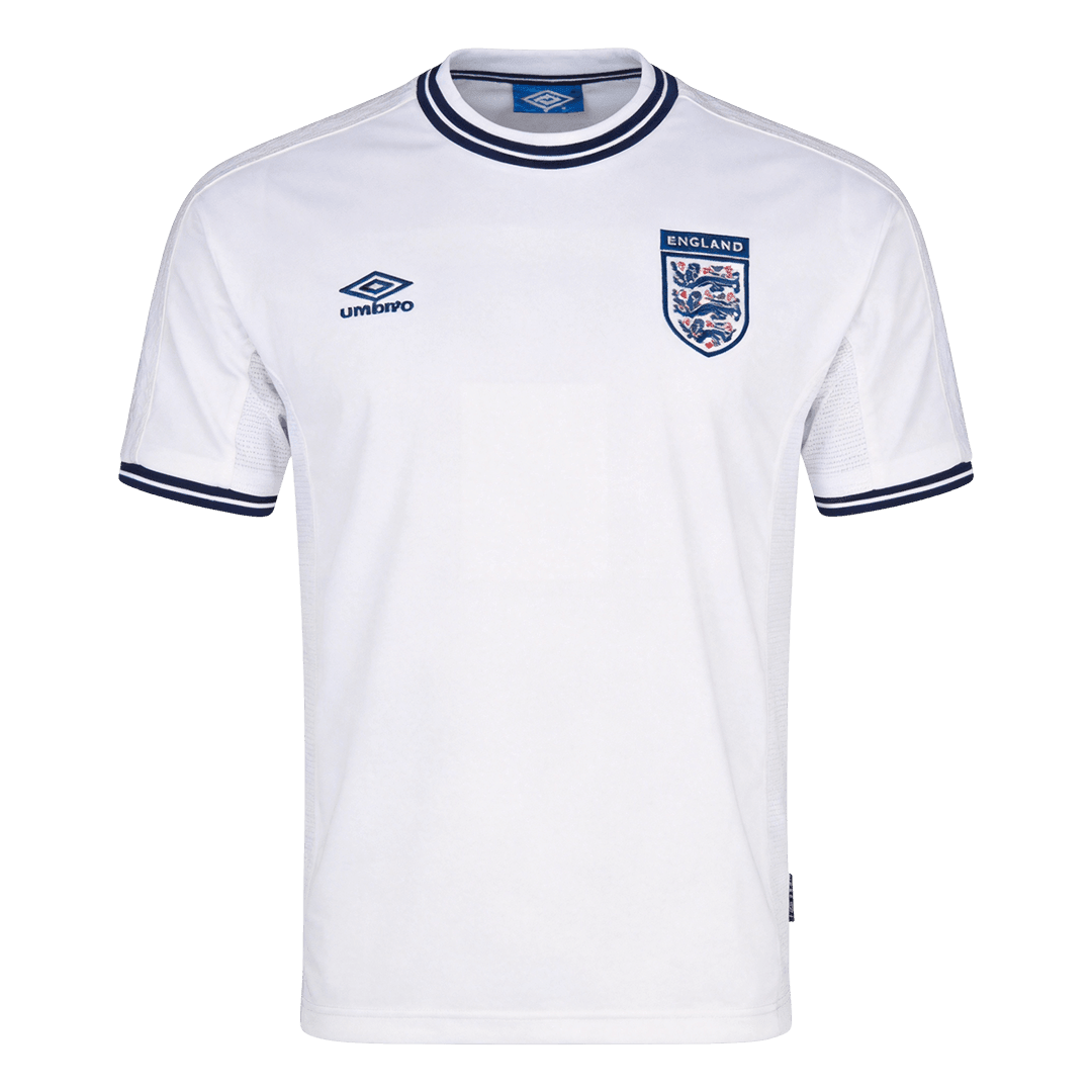 Retro England Mens Home Soccer Jersey 2000 White