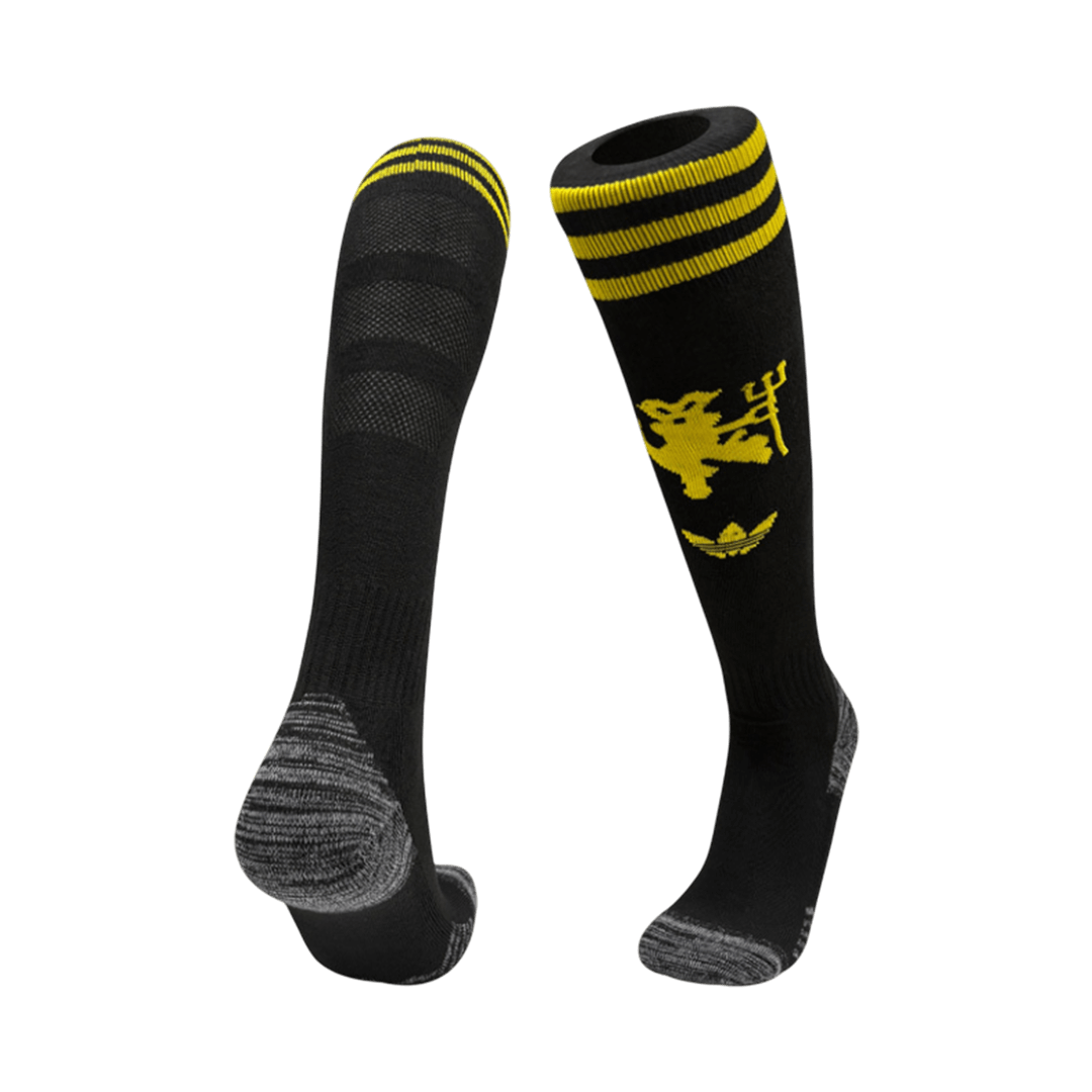 Manchester United Mens Third Away Soccer Socks 2025/26 Black [PREMIUM]