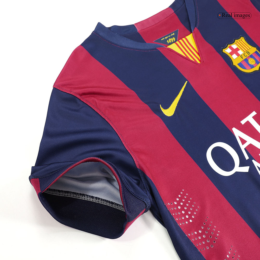 Retro MESSI #10 Barcelona Mens Home Soccer Jersey 2014/15