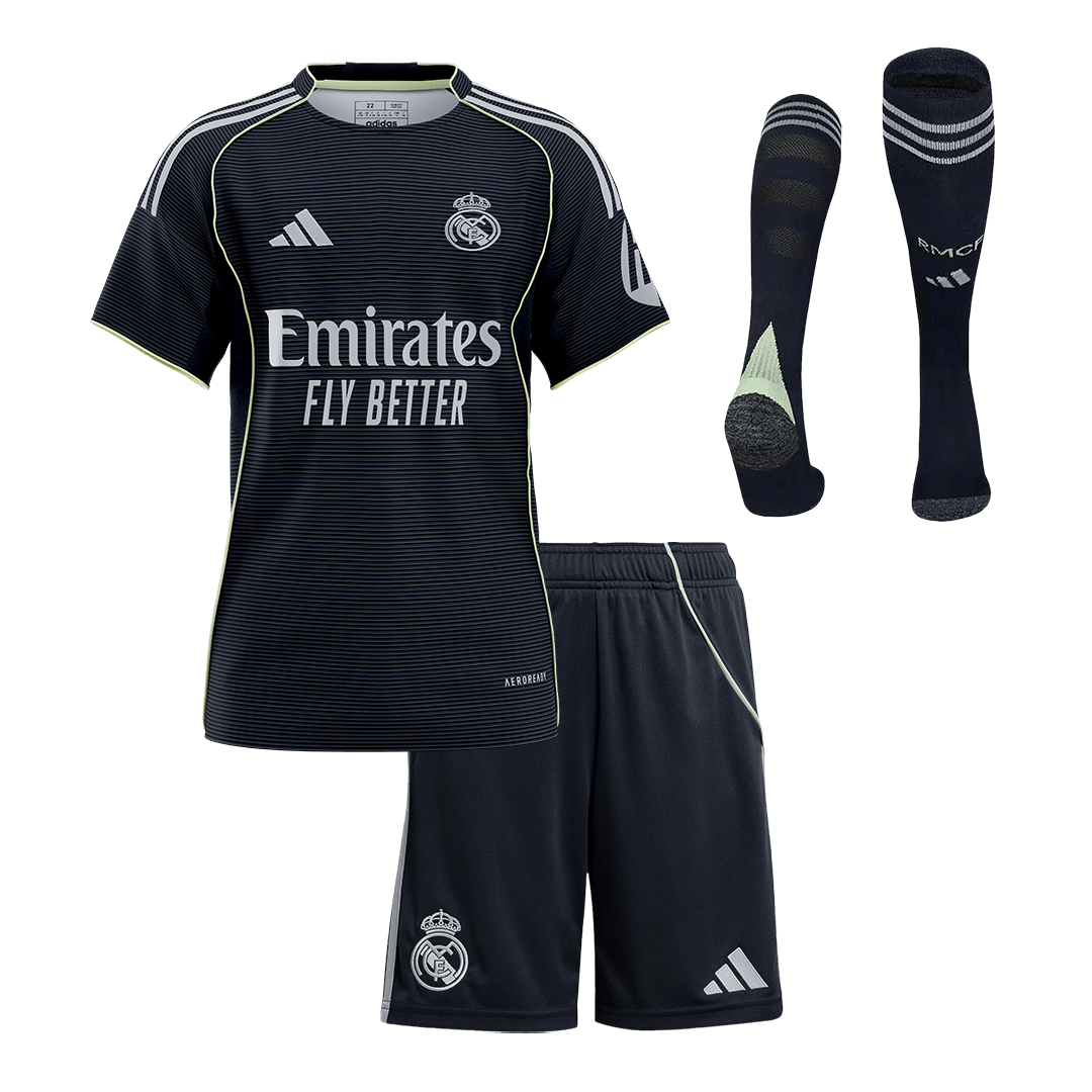 Real Madrid Kids Away Soccer Full Set 2025/26 Navy [PREMIUM]