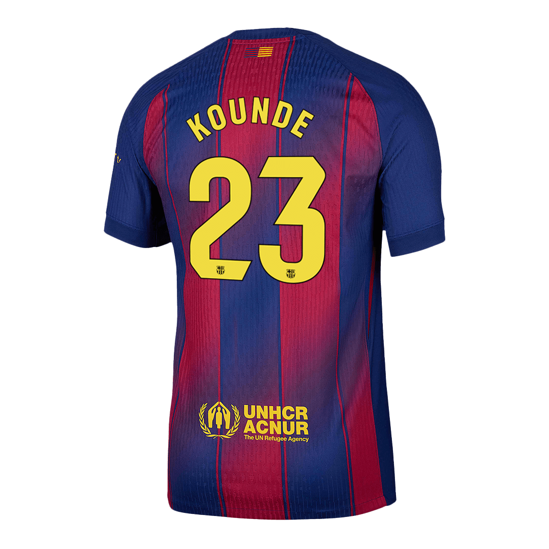 KOUNDE #23 Barcelona Mens Home Soccer Jersey 2025/26 Red&Blue - Player Version
