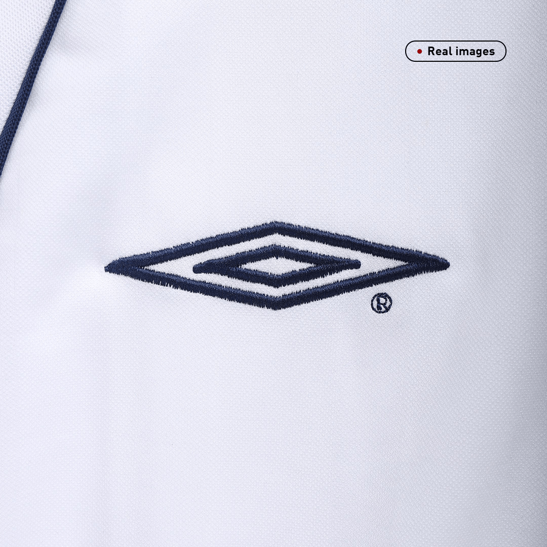 Retro England Mens Home Soccer Jersey 2002 White