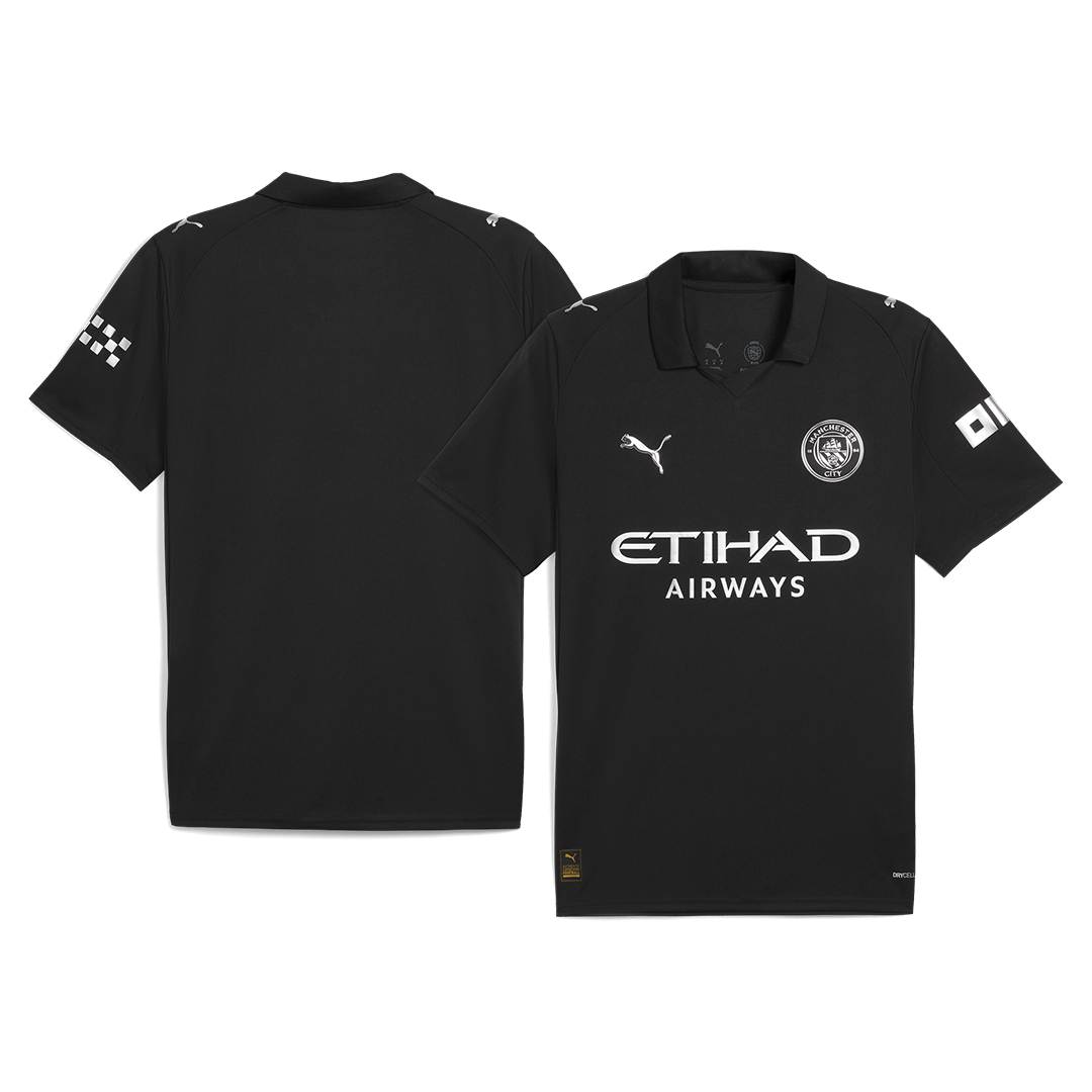 Manchester City Mens Away Soccer Jersey 2025/26 Black