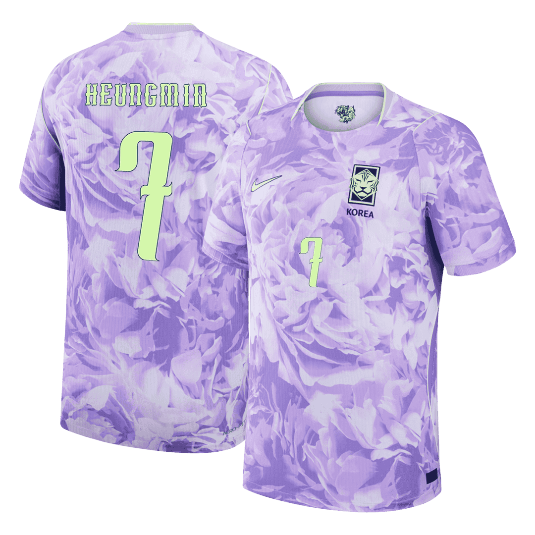 HEUNGMIN #7 South Korea Mens Away Soccer Jersey World Cup 2026 Purple - Player Version