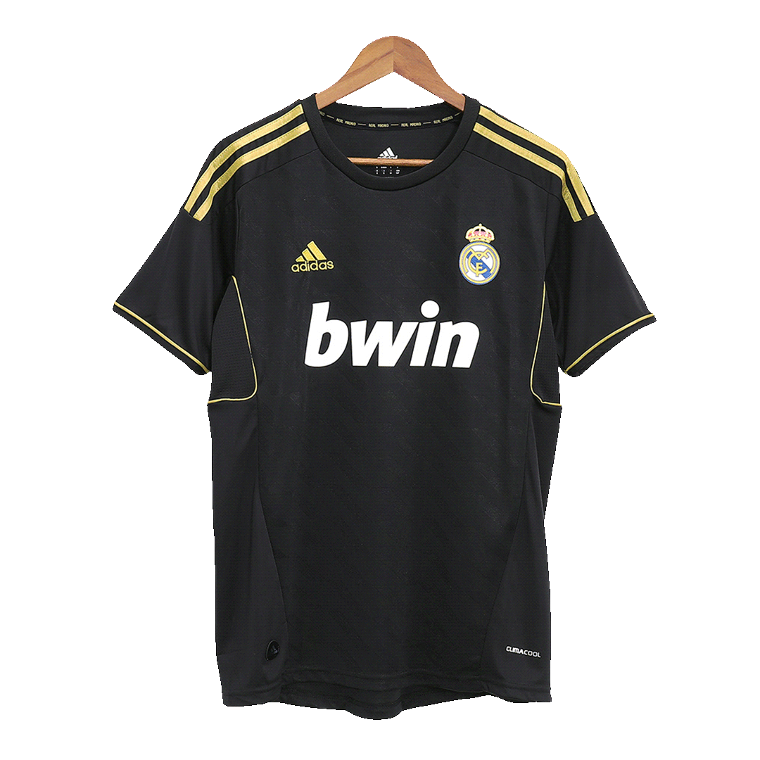 Retro Real Madrid Mens Away Soccer Jersey 2011/12 Black