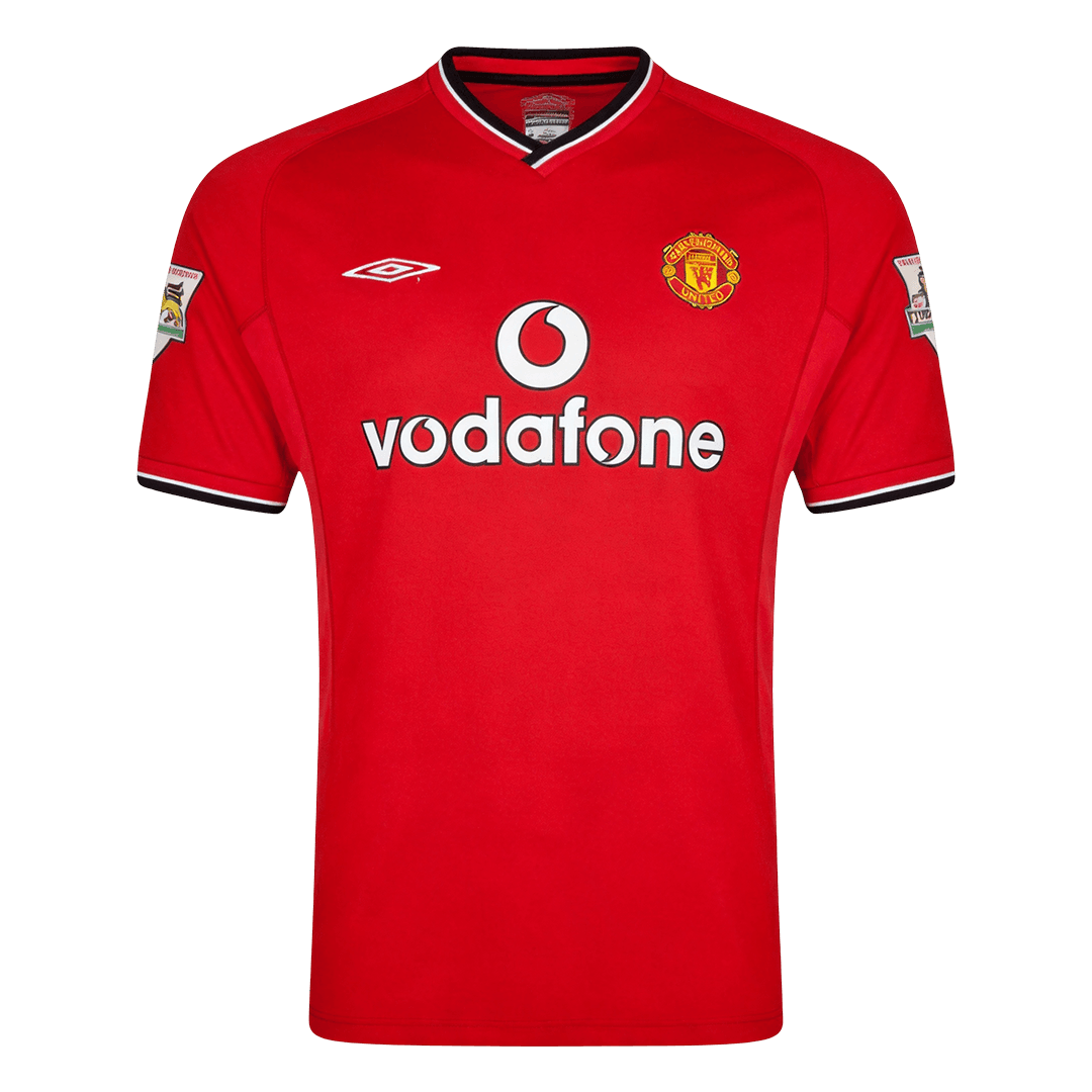 Retro Manchester United Mens Home Soccer Jersey 2000/02 Red