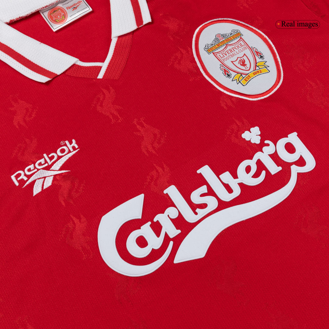 Retro Liverpool Mens Home Soccer Jersey 1996/97 Red