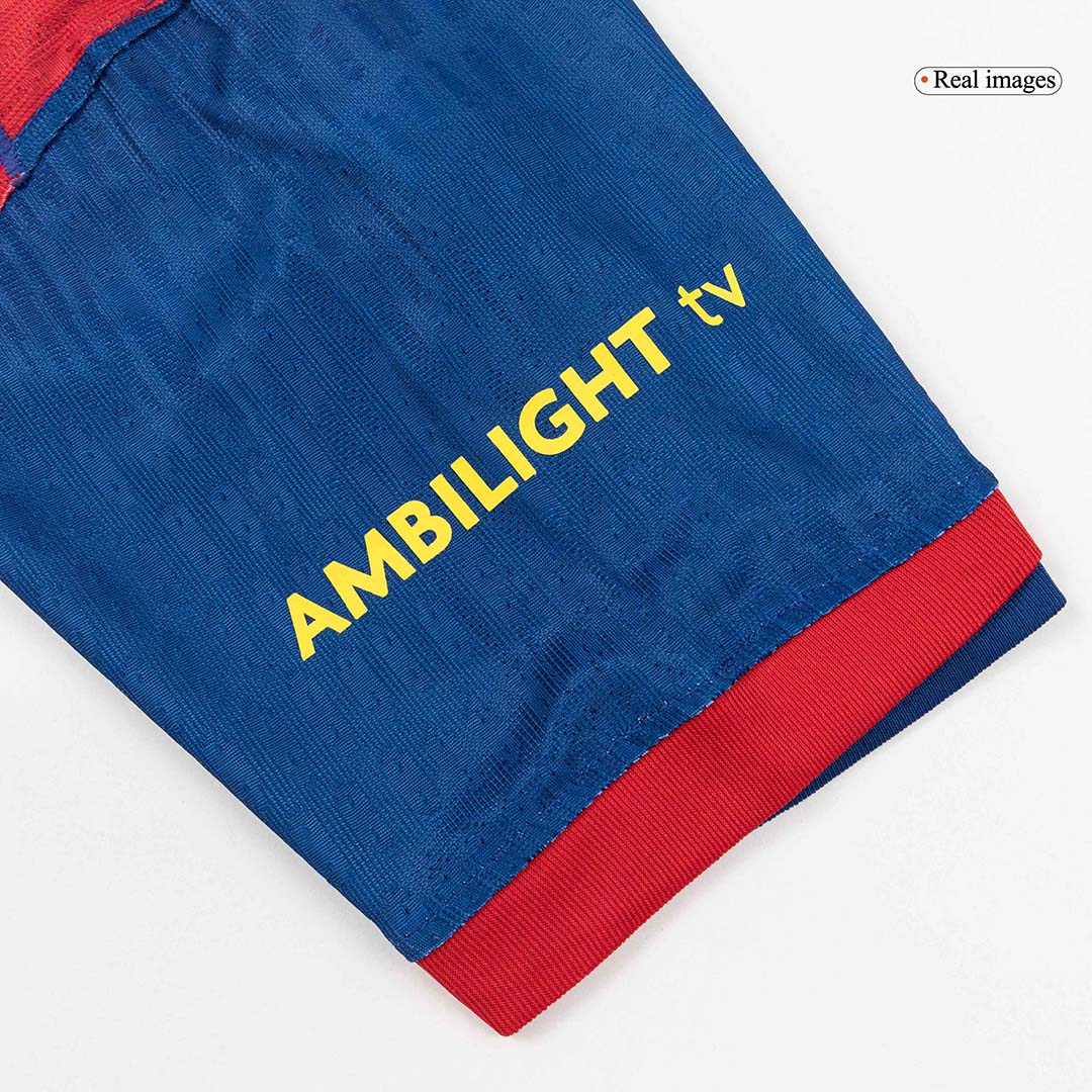 Barcelona Mens Fourth Away Soccer Jersey 2025/26 Red&Blue - Player Version