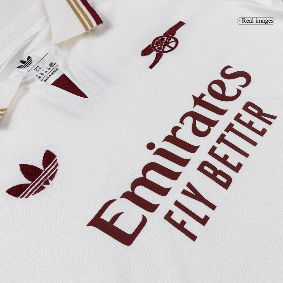Arsenal Kids Third Away Soccer Full Set 2025/26 White