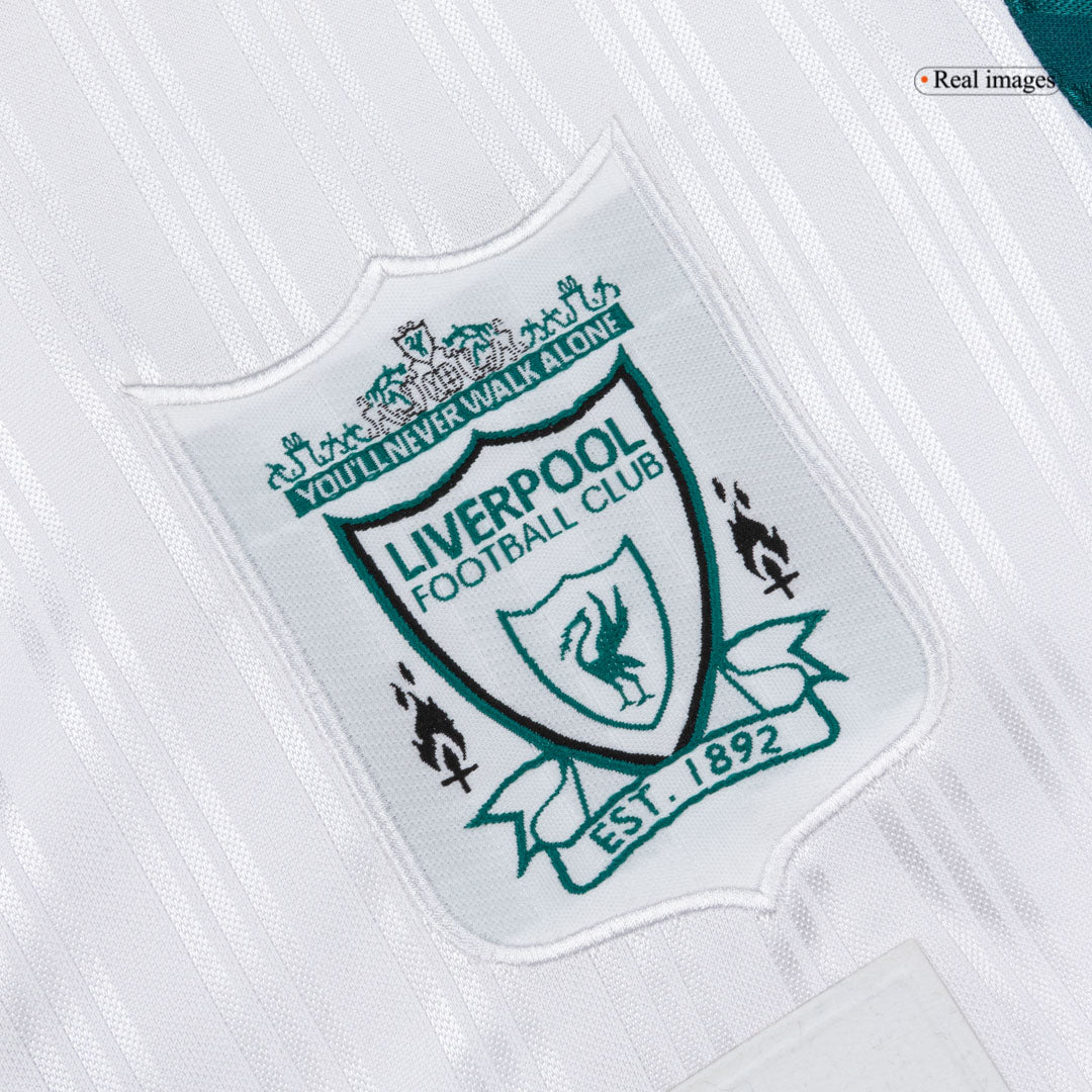Retro Liverpool Mens Away Soccer Jersey 1995/96 Blue&White