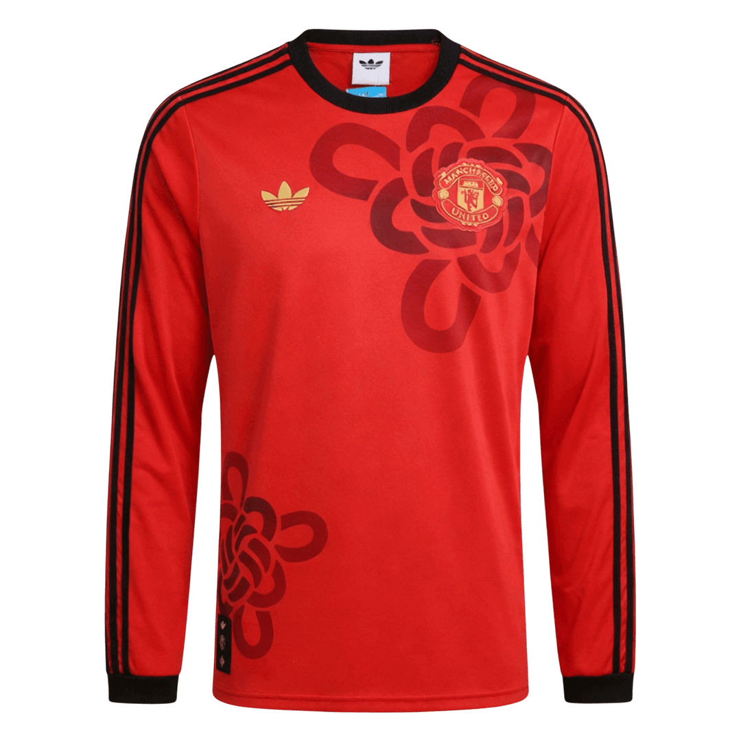 Manchester United Mens Long Sleeve Soccer Jersey 2025/26 Red
