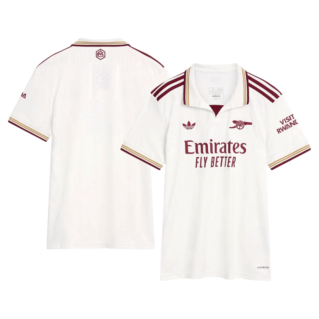 Arsenal Womens Third Away Soccer Jersey 2025/26 White