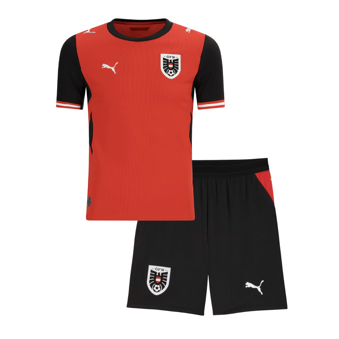 Austria Kids Home Soccer Kit World Cup 2026 Red