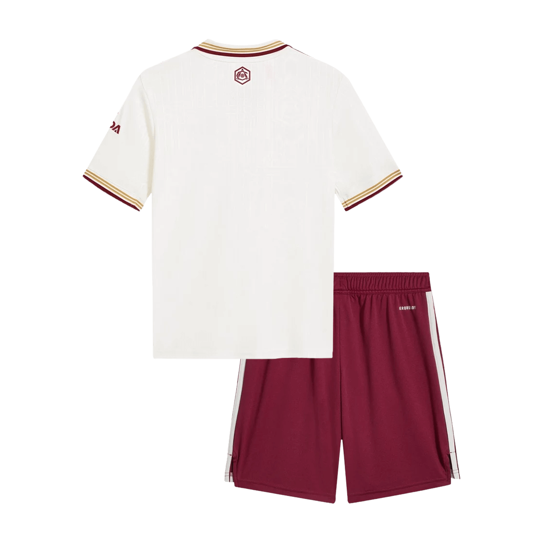 Arsenal Kids Third Away Soccer Kit 2025/26 White