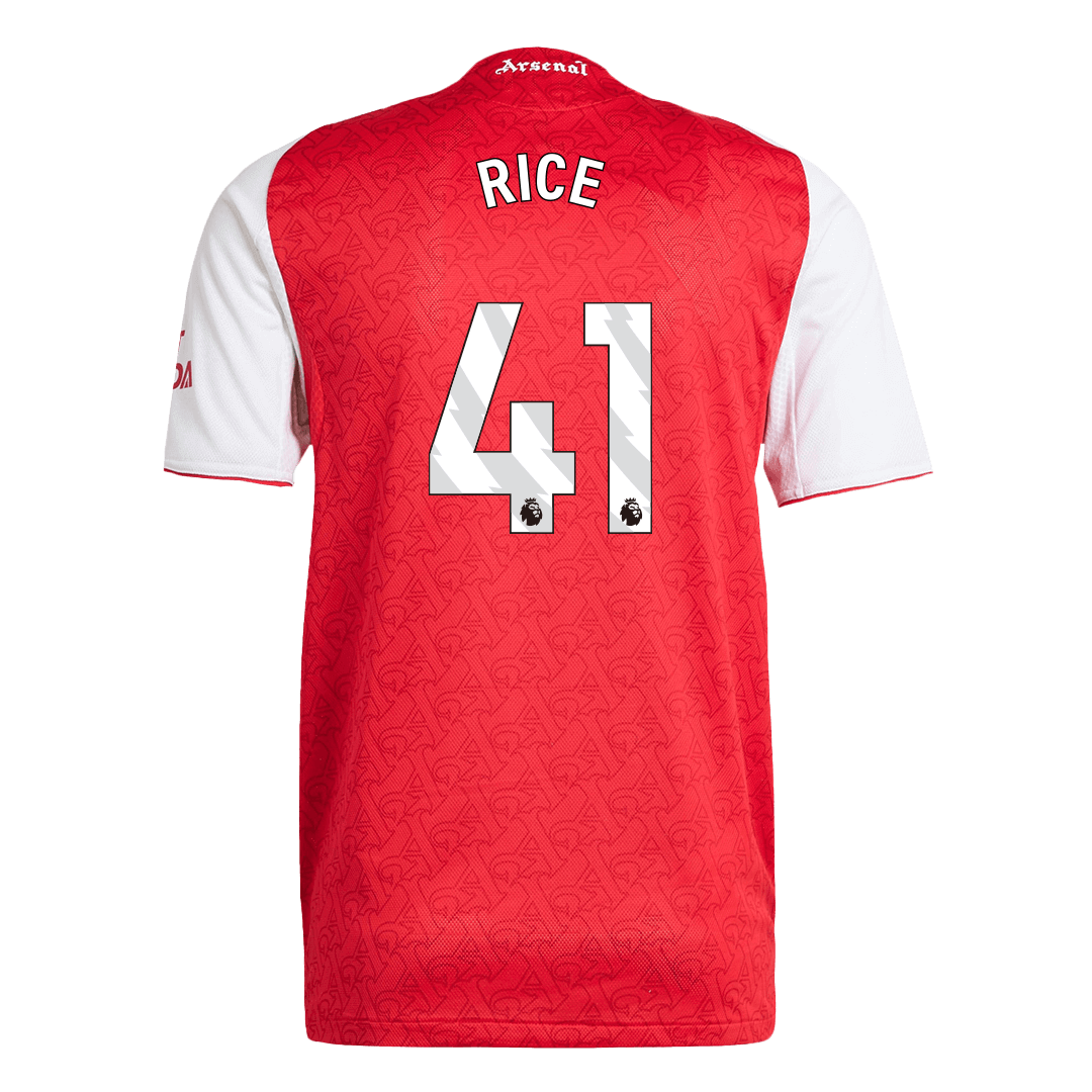 RICE #41 Arsenal Mens Home Soccer Jersey 2025/26 Red - Player Version