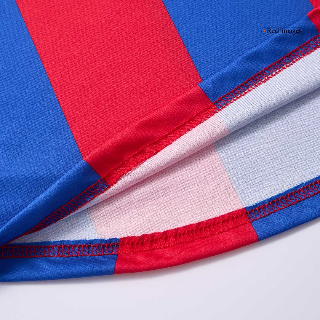 Retro XAVI #6 Barcelona Mens Home Soccer Jersey 2001/02 Red&Blue