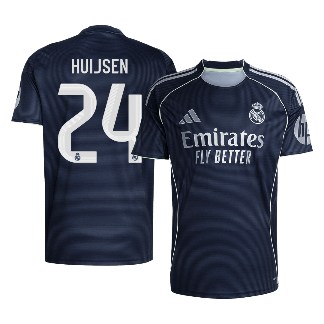 HUIJSEN #24 Real Madrid Mens Away Soccer Jersey 2025/26 Navy [PREMIUM]