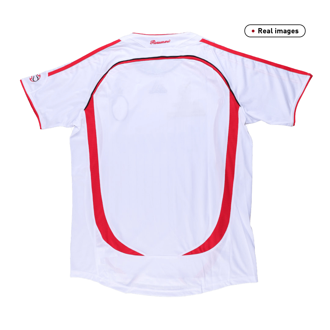 Retro AC Milan Mens Away Soccer Jersey UCL 2006/07 White
