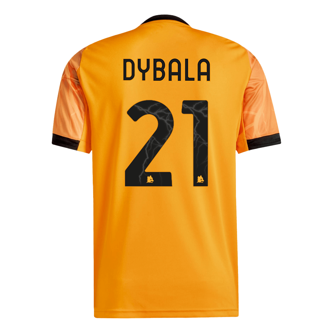 DYBALA #21 Roma Mens Away Soccer Jersey 2025/26 Orange