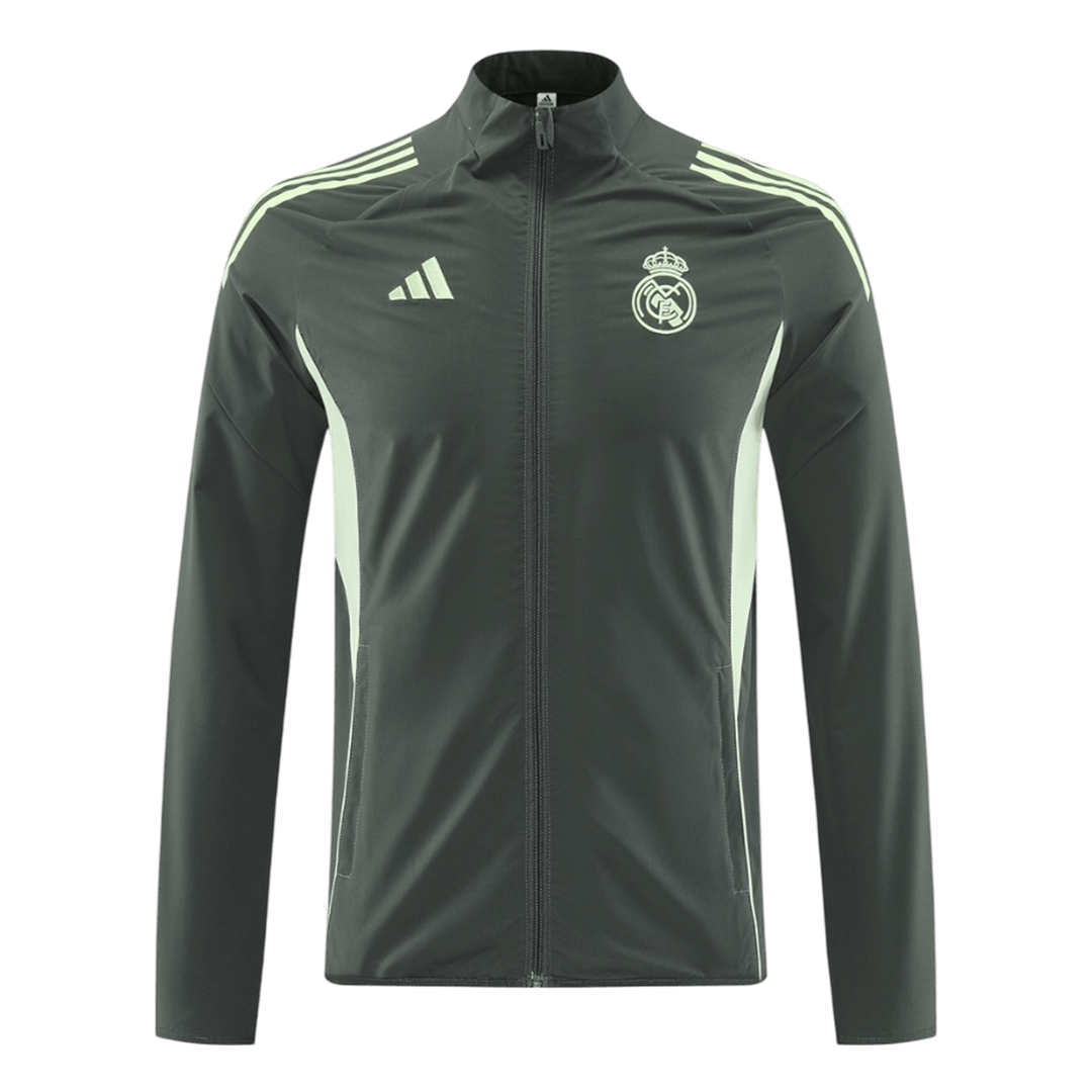 Real Madrid Mens Windbreaker Jacket 2025/26 Green