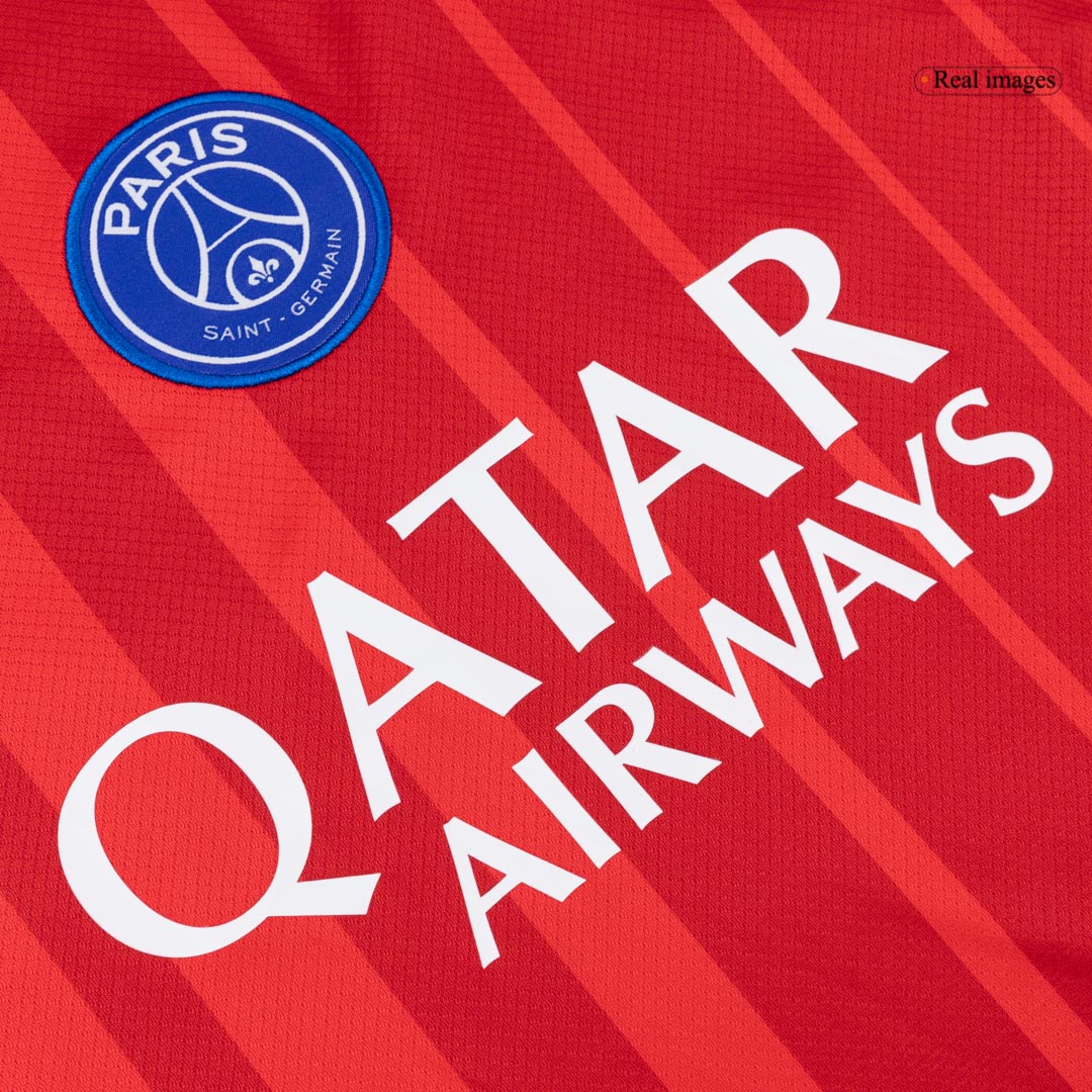 PSG Mens Long Sleeve Soccer Jersey 2025/26 Red