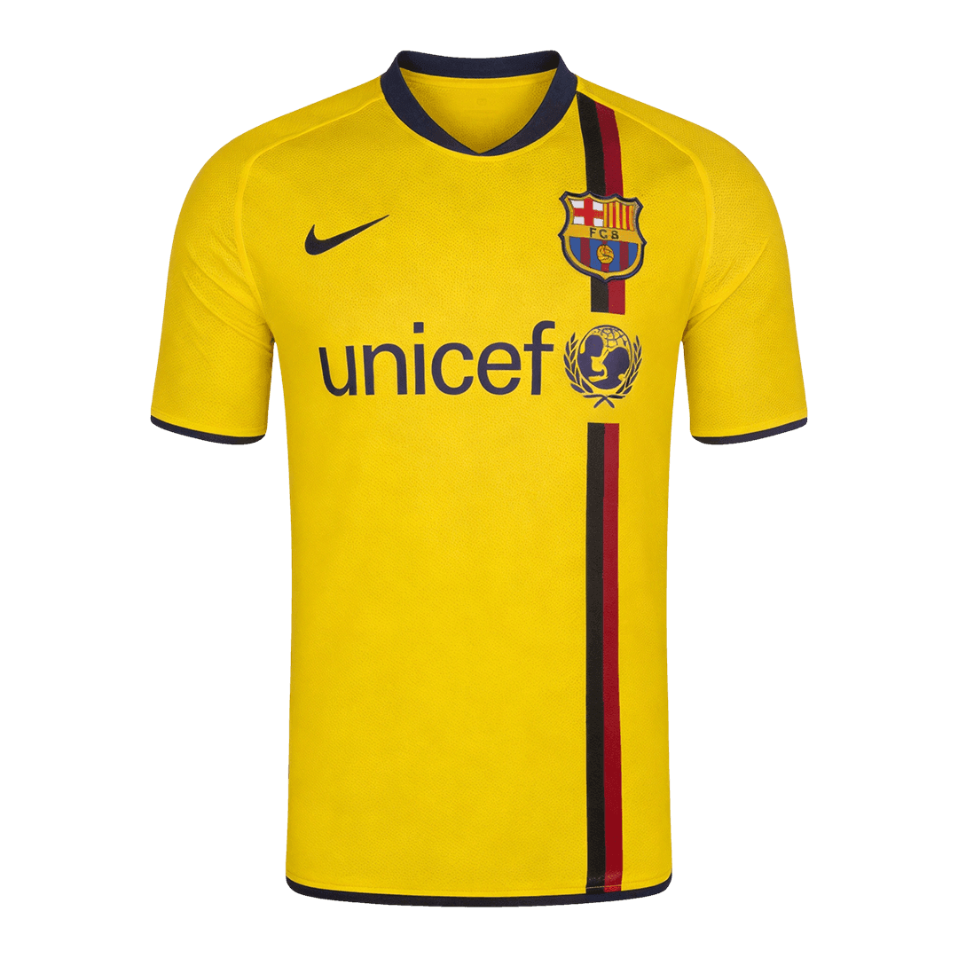 Retro Barcelona Mens Away Soccer Jersey 2008/10 Yellow