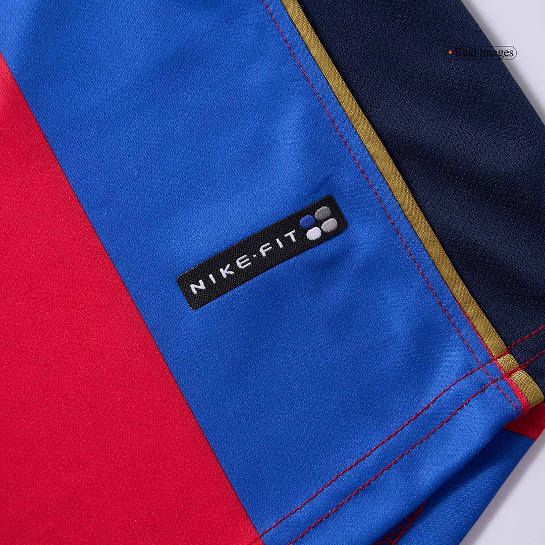 Retro Barcelona Mens Home Soccer Jersey 2001/02 Red&Blue