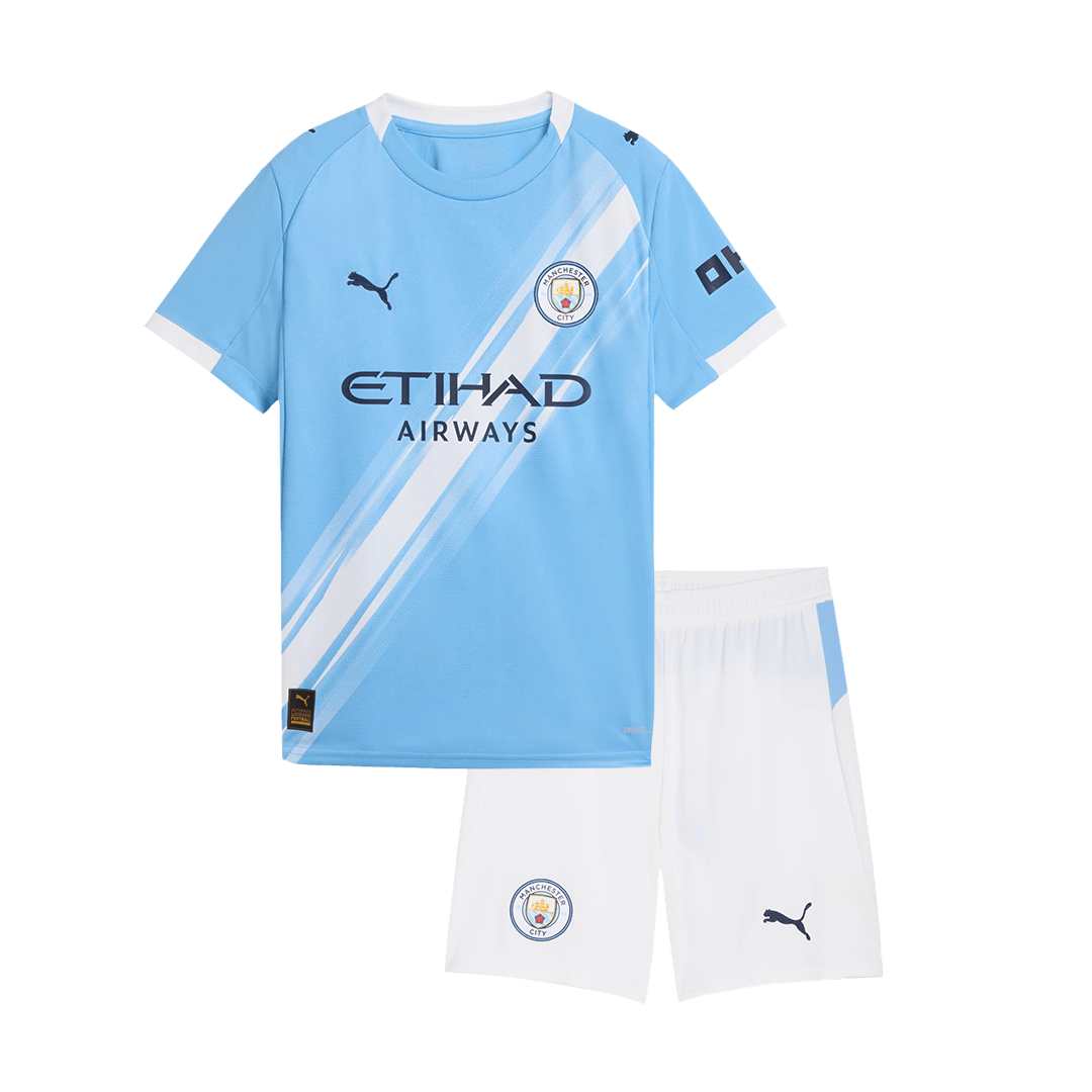Manchester City Kids Home Soccer Kit 2025/26 Blue