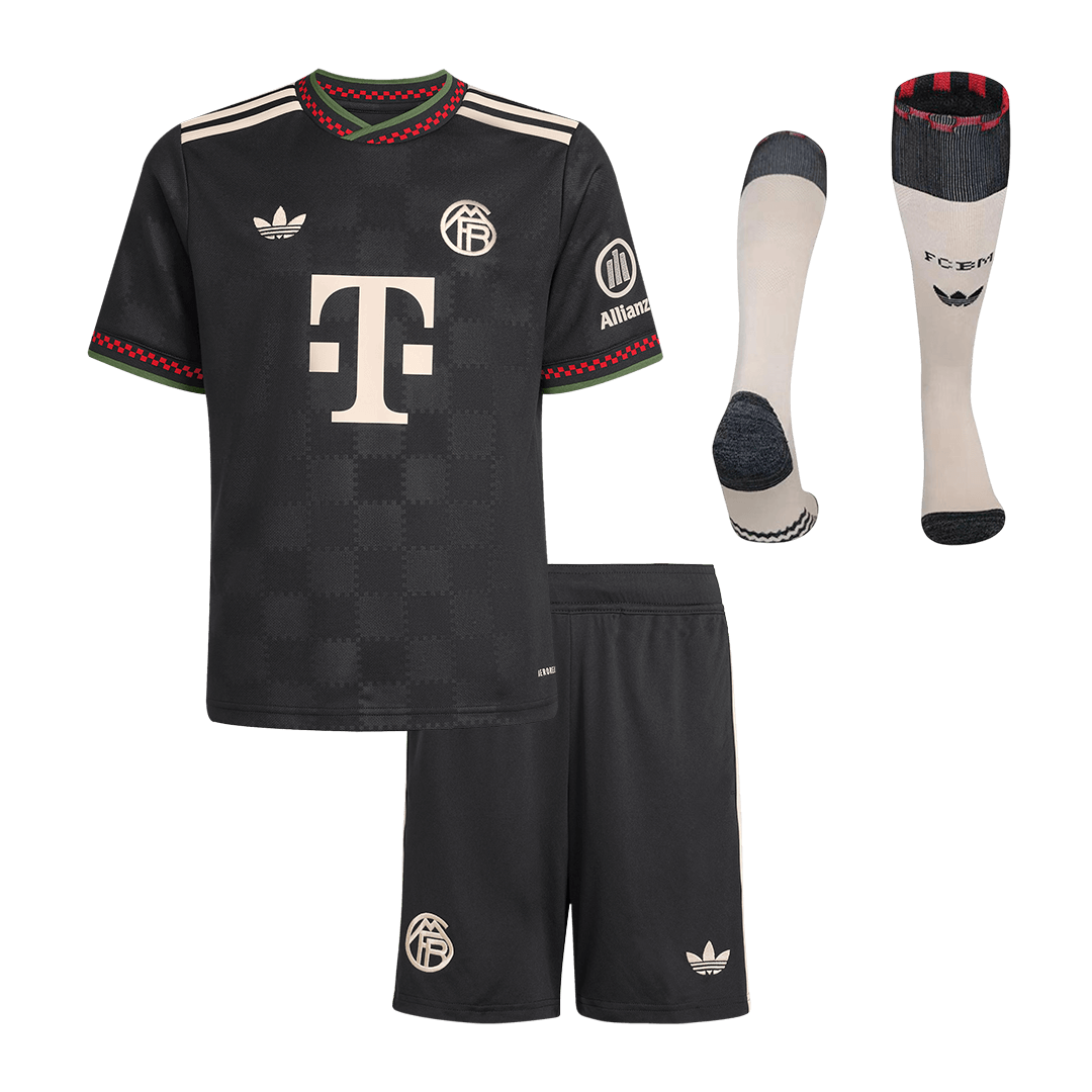 Bayern Munich Kids Third Away Soccer Full Set 2025/26 Black