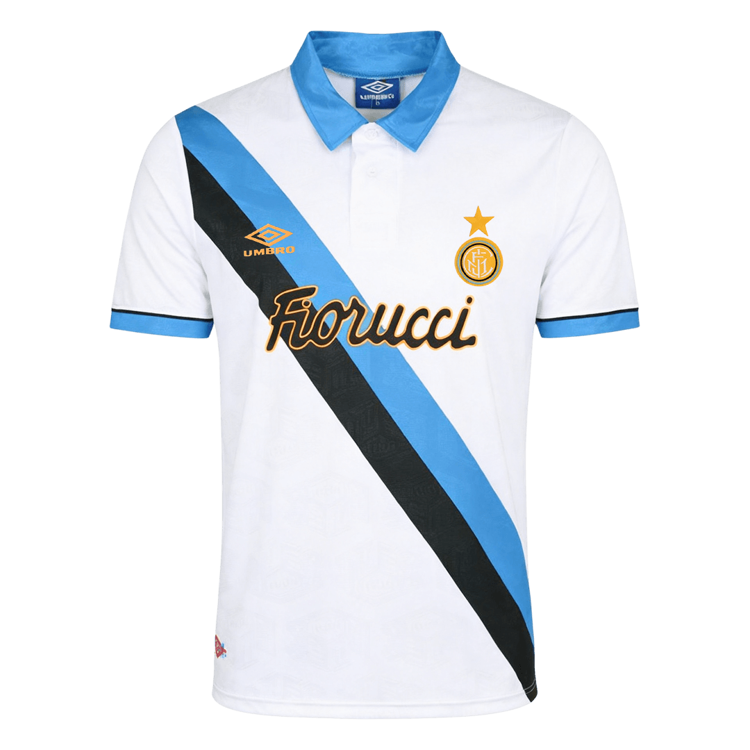 Retro Inter Milan Mens Away Soccer Jersey 1994/95 White