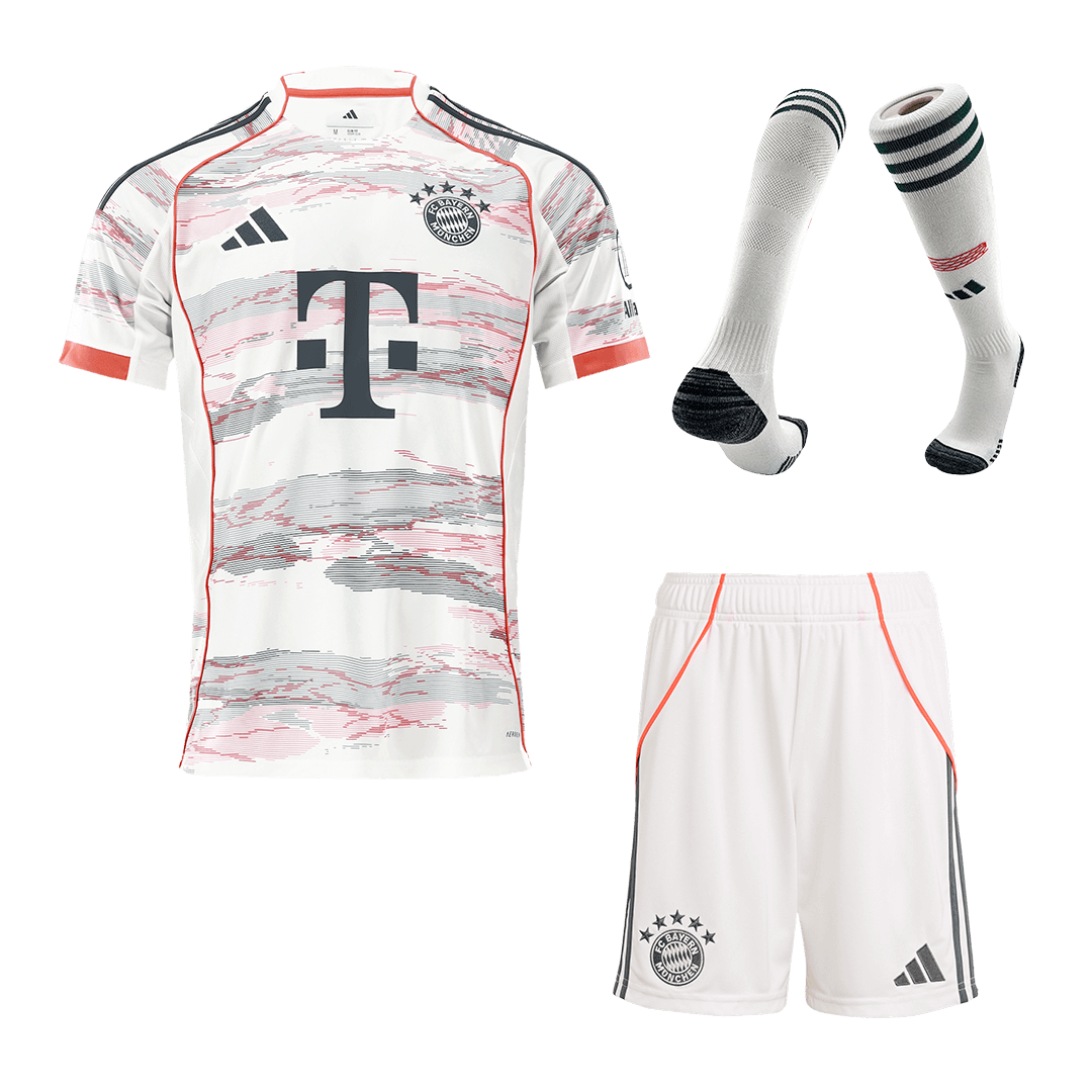 Bayern Munich Mens Away Soccer Full Set 2025/26 White