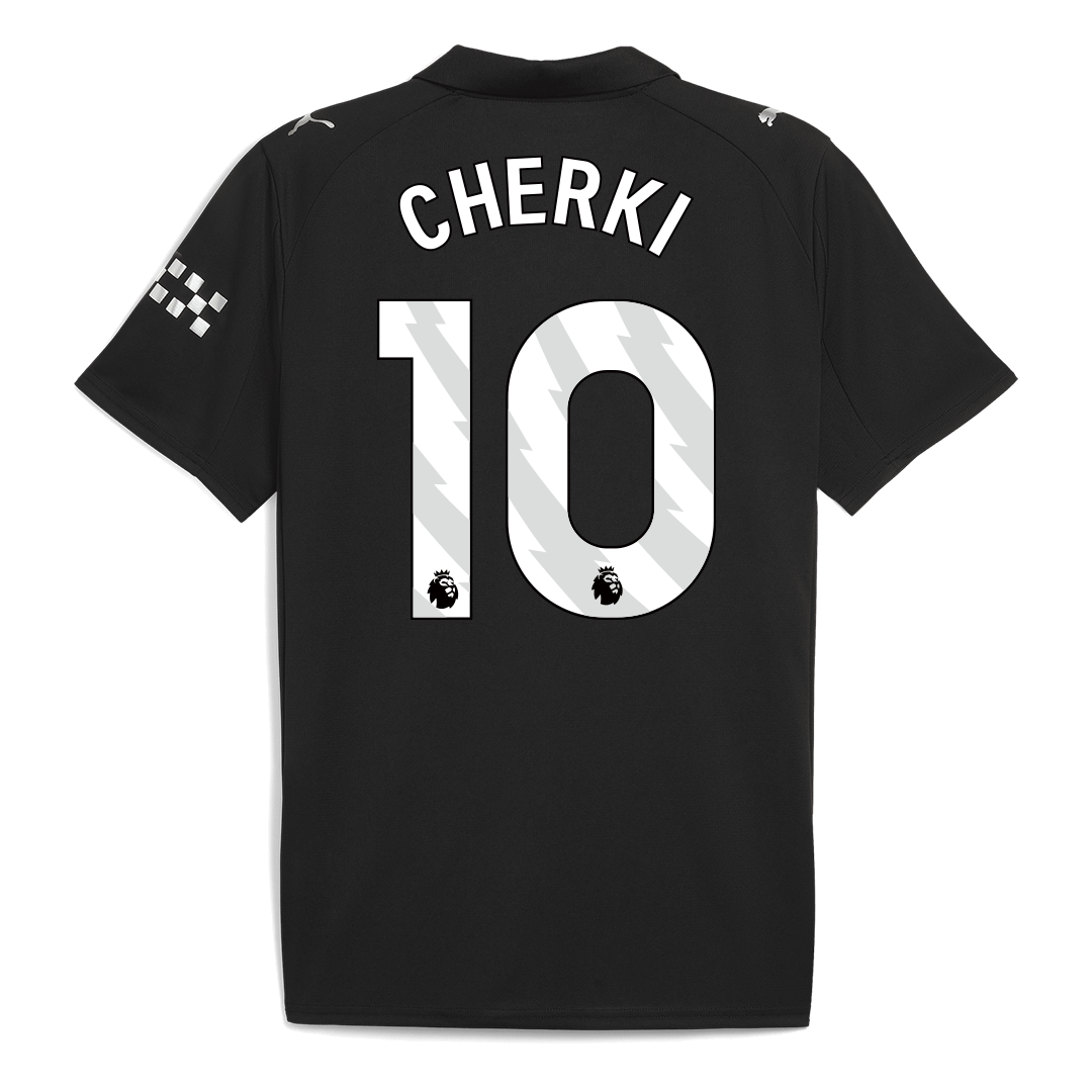 CHERKI #10 Manchester City Mens Away Soccer Jersey 2025/26 Black