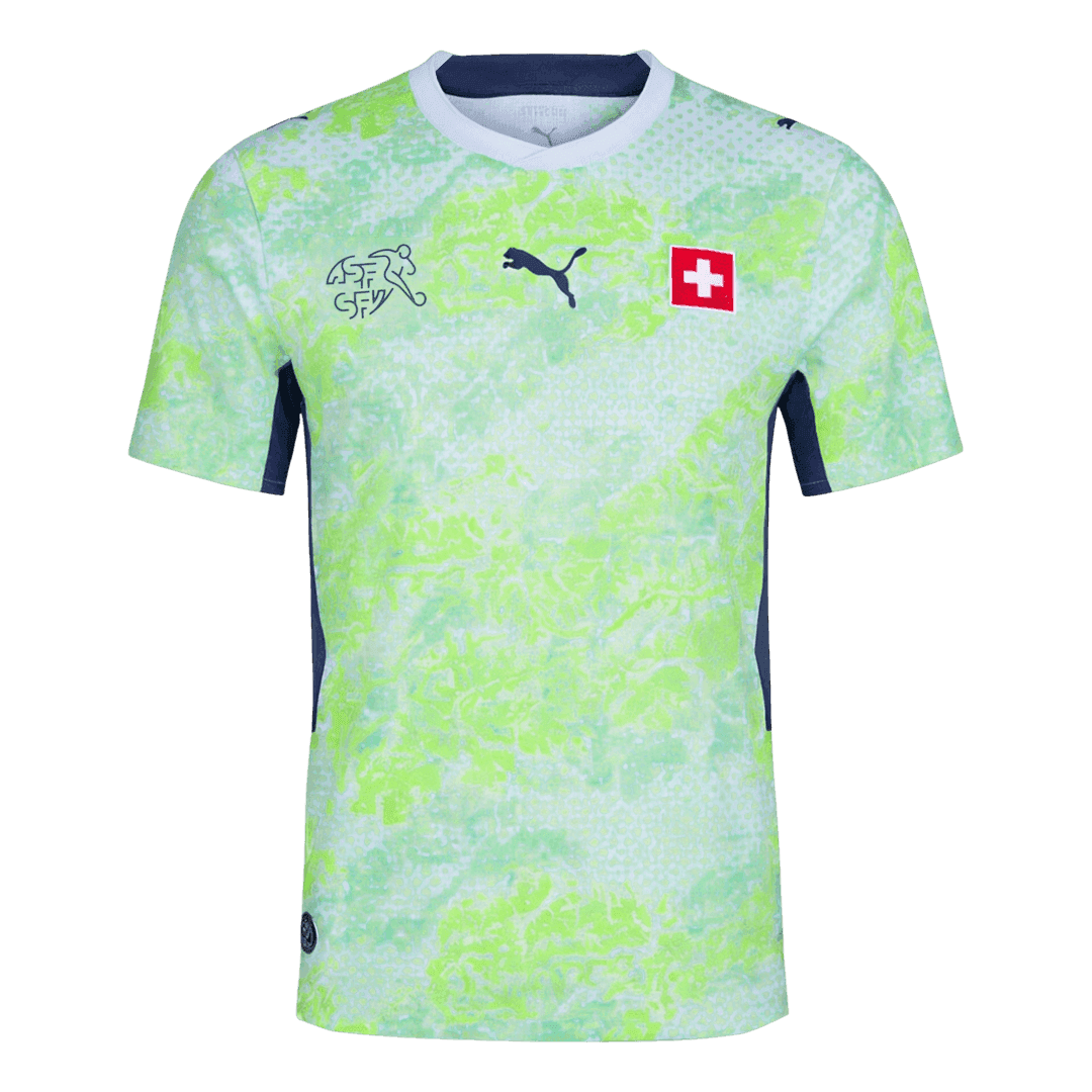 Switzerland Mens Away Soccer Jersey World Cup 2026 Green - Player Version
