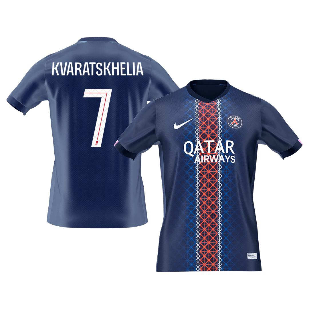KVARATSKHELIA #7 PSG Mens Home Soccer Jersey 2025/26 Navy [PREMIUM]