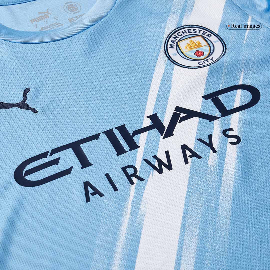 Manchester City Mens Home Long Sleeve Soccer Jersey 2025/26 Blue