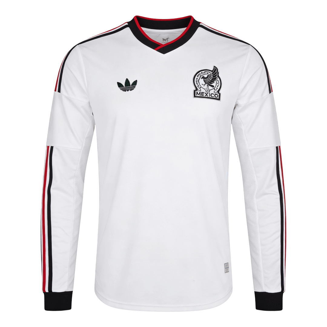 Mexico Mens Away Long Sleeve Soccer Jersey World Cup 2026 White