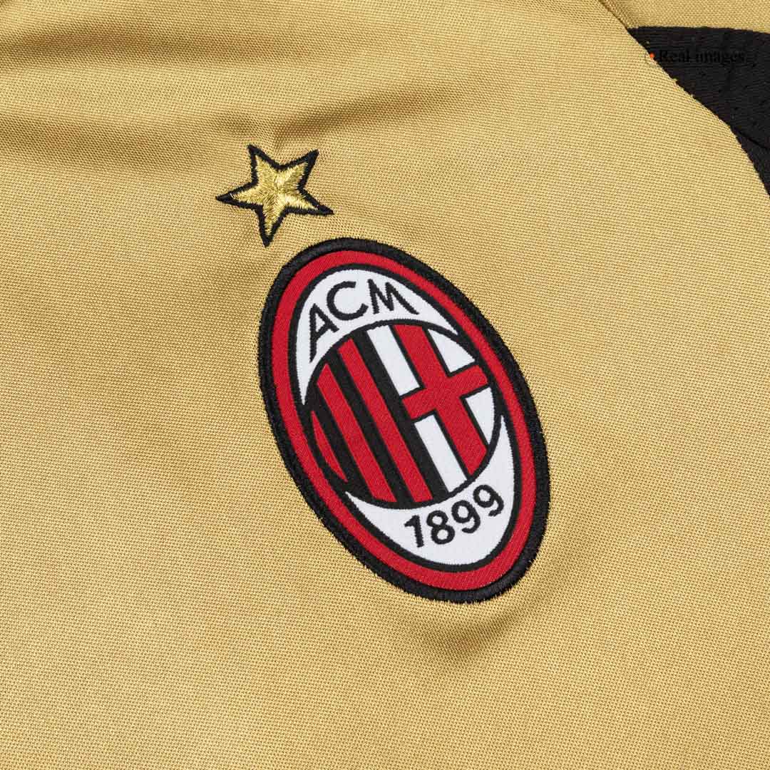 Retro AC Milan Mens Third Away Soccer Jersey 2013/14 Yellow