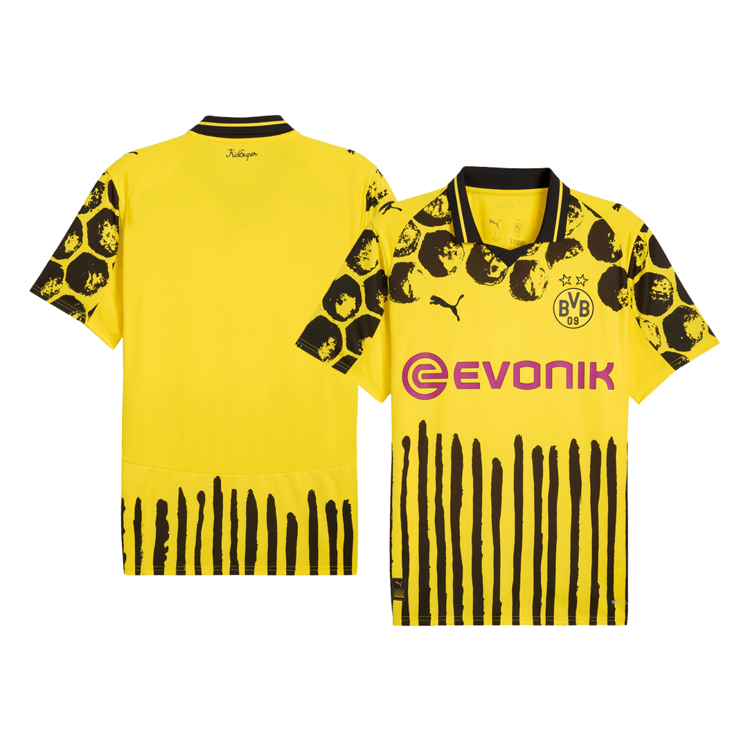 Borussia Dortmund Mens Home Soccer Jersey World Cup KidSuper 2025/26 Yellow