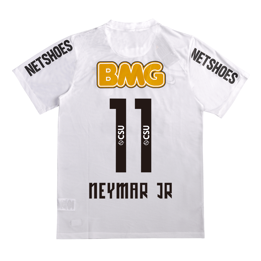 Retro NEYMAR JR #11 Santos FC Mens Home Soccer Jersey 2012 White