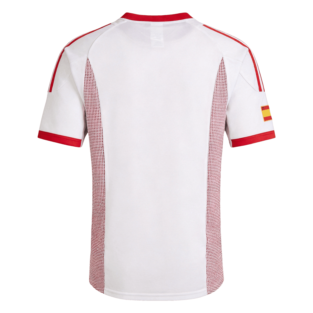 Retro Spain Mens Away Soccer Jersey World Cup 2002 White