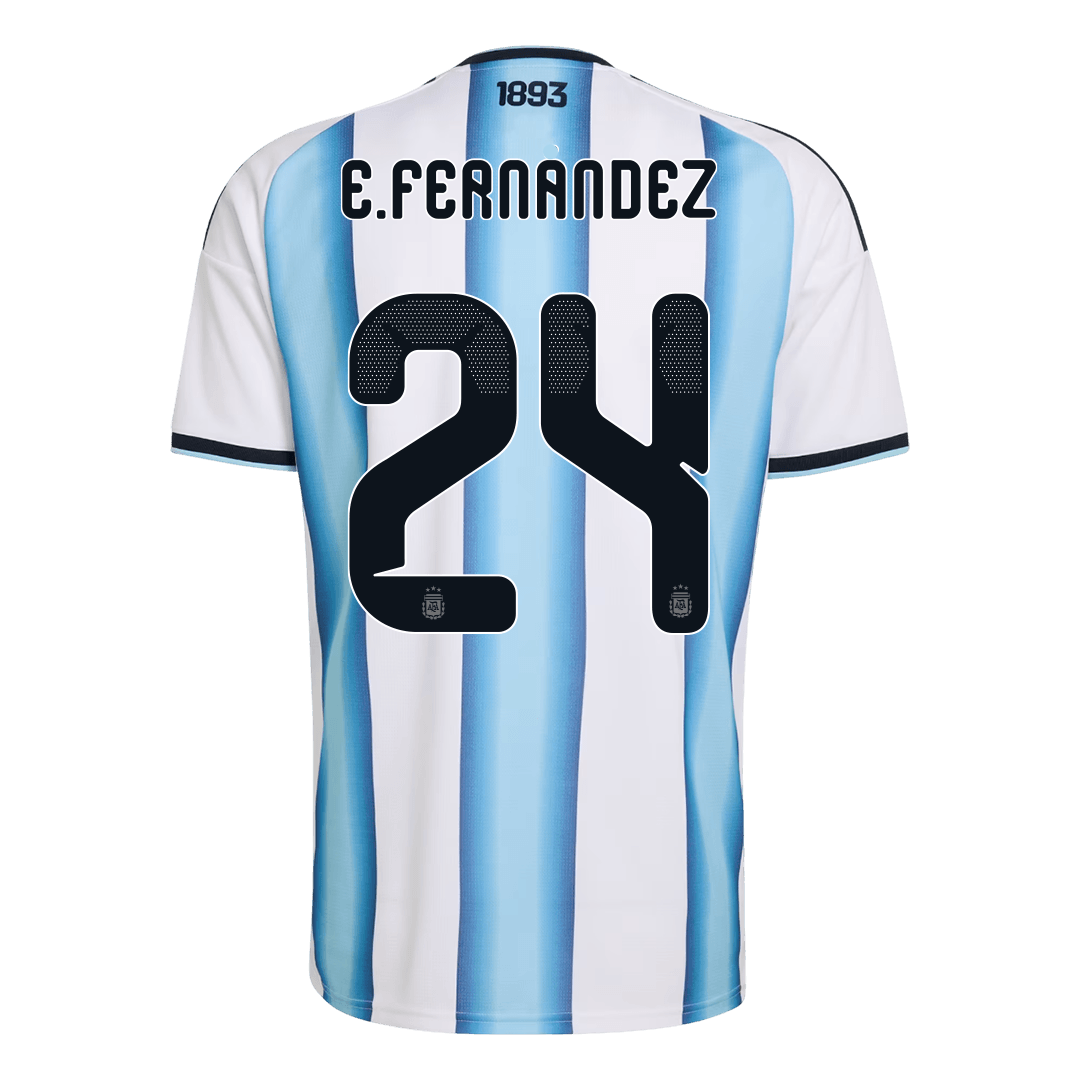 E. FERNANDEZ #24 Argentina Mens Home Soccer Jersey World Cup 2026 Blue&White [PREMIUM]