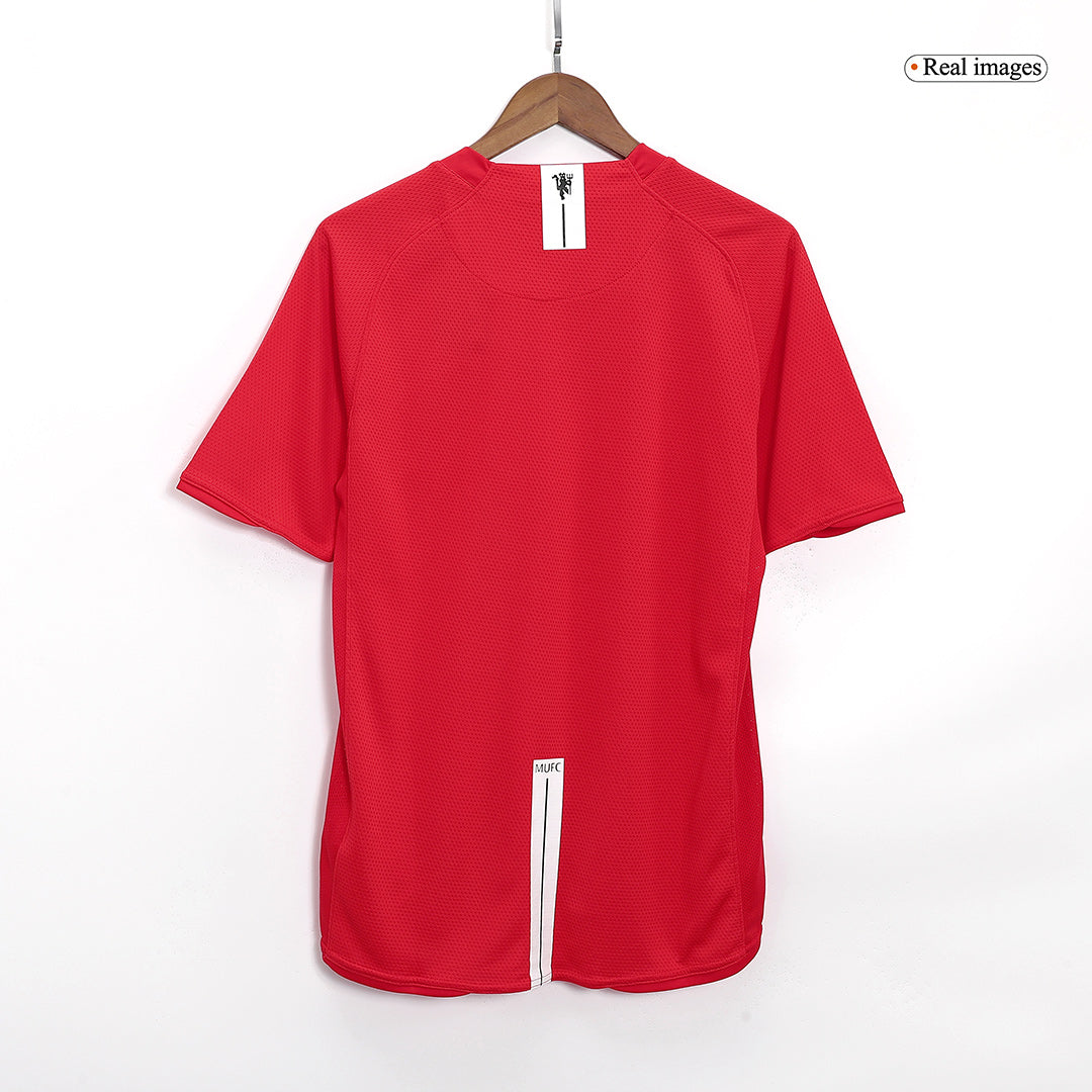 Retro Manchester United Mens Home Soccer Jersey 2007/08