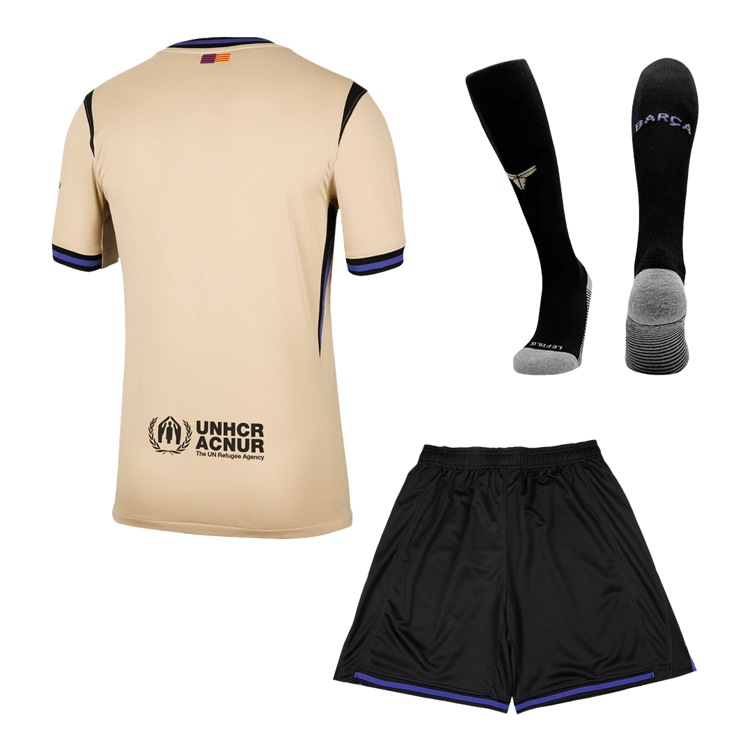 Barcelona Mens Away Soccer Full Set 2025/26 Yellow&Black