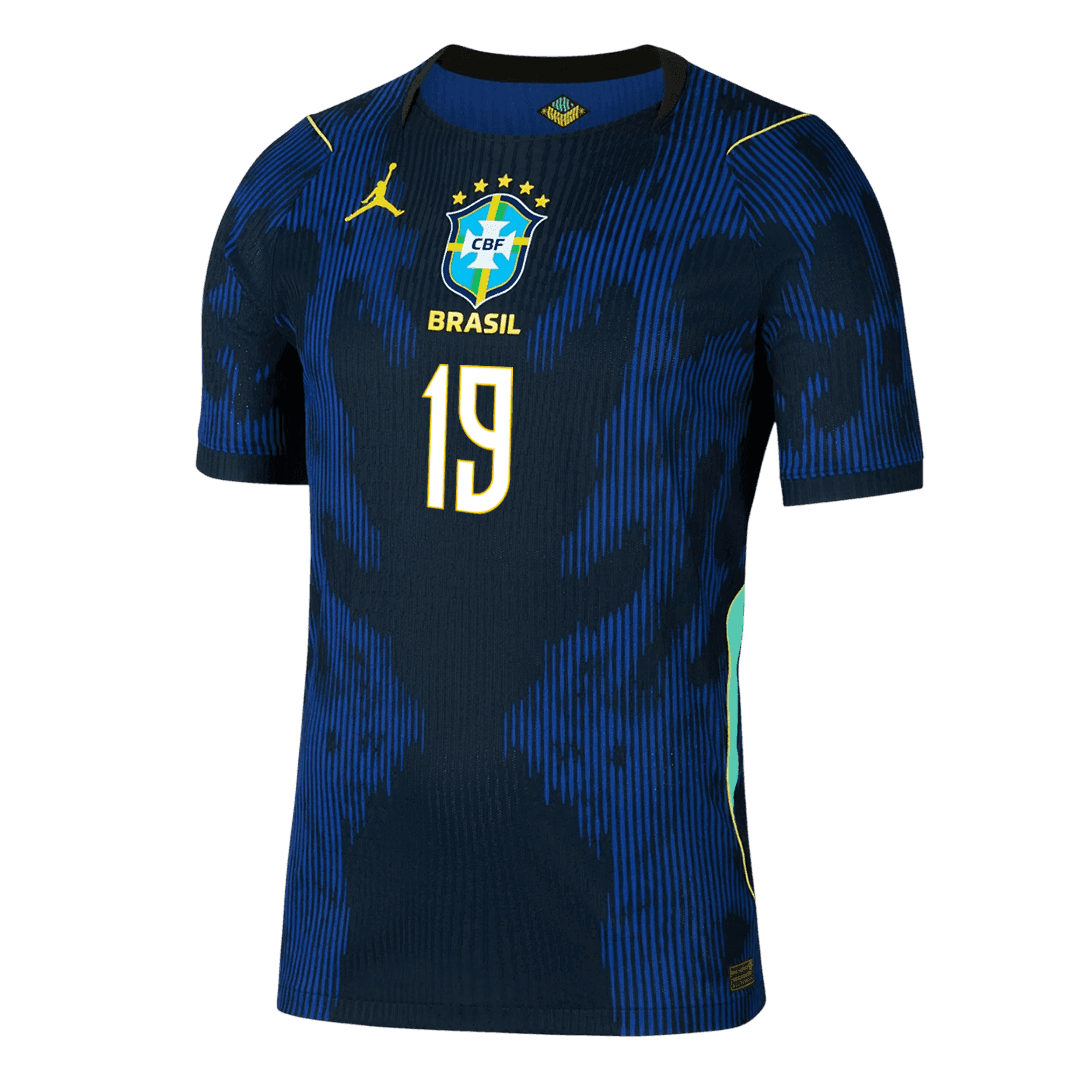 ENDRICK #19 Brazil Mens Away Soccer Jersey World Cup 2026 Navy - Player Version